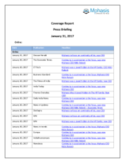 Coverage Report on Press Briefing