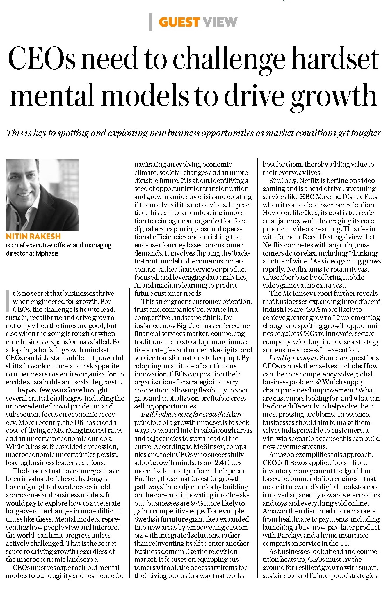 CEOs Need To Challenge Hardset Mental Models To Drive Growth
