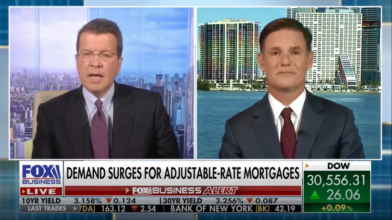 Jeff Taylor on FBN Discussion on Demand Surge For Adjustable Rate Mortgages